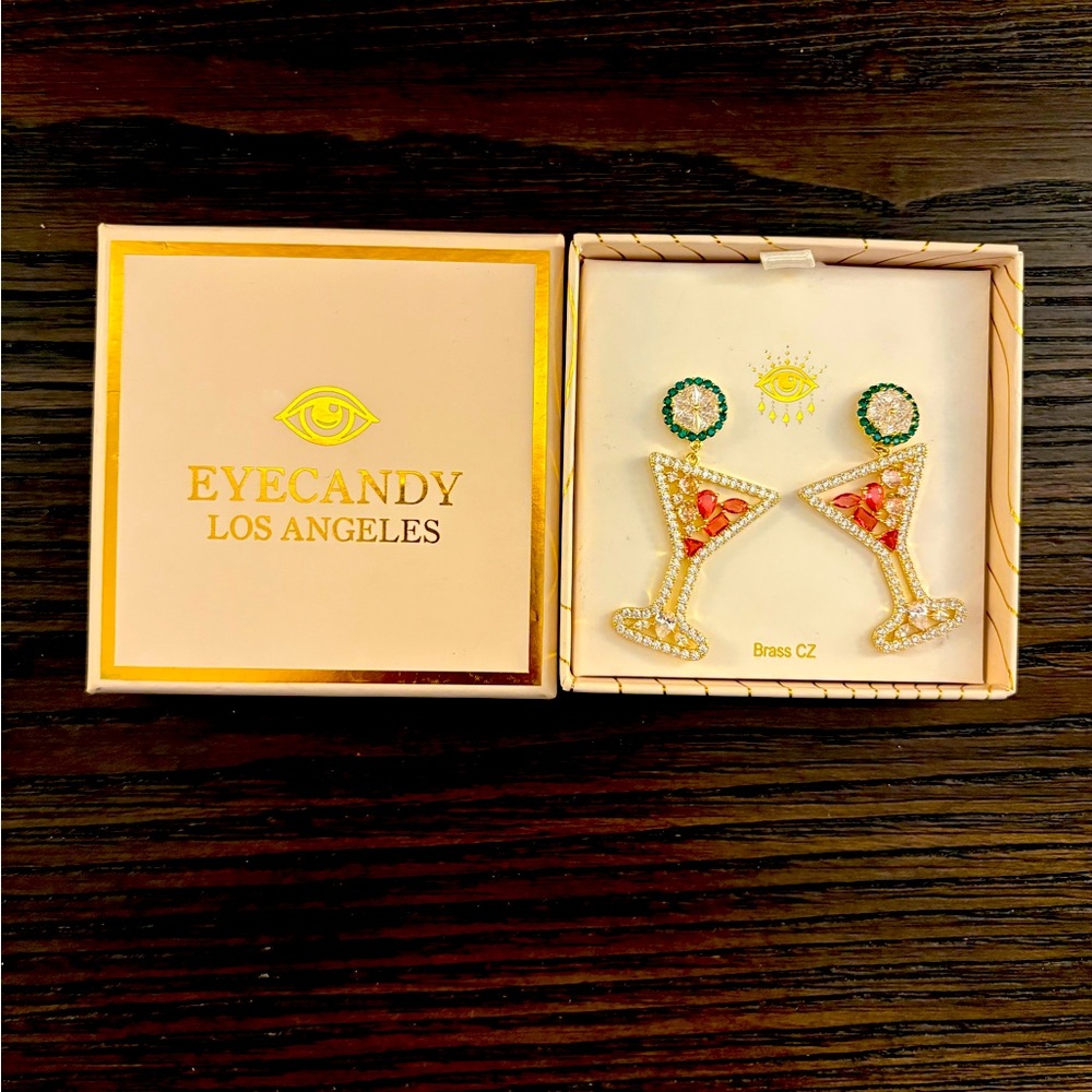 NEW Eye Candy Martini Earrings